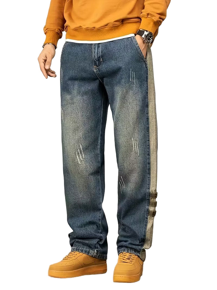 Men’s Straight-Leg Pants with Side Panel