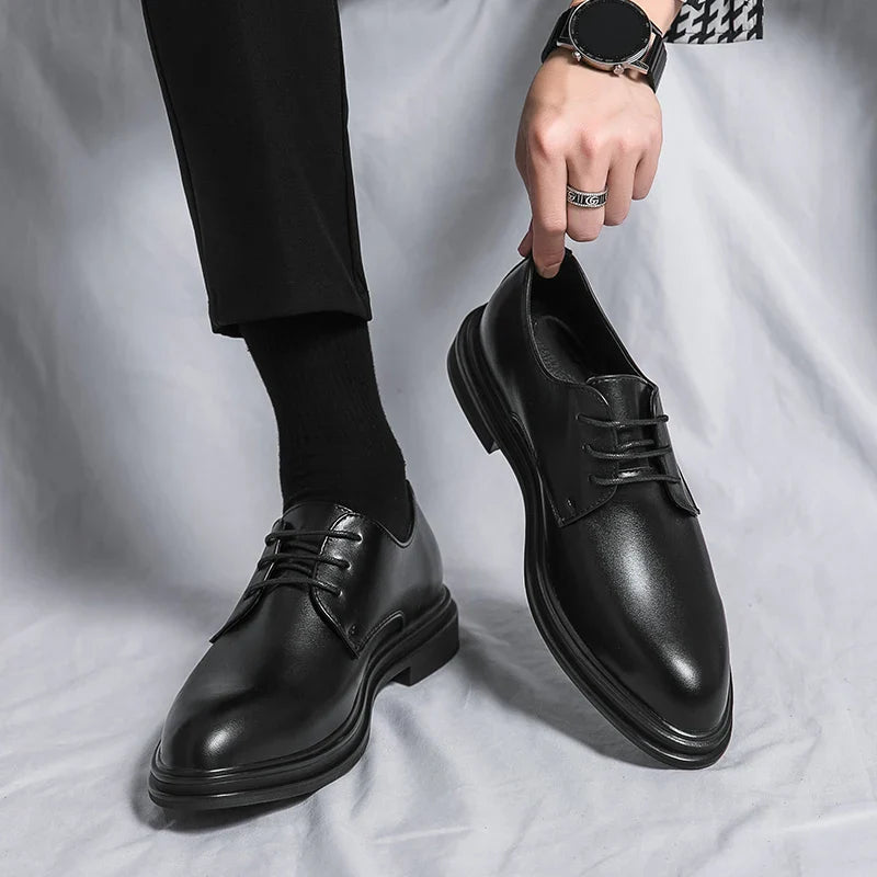 Men’s Derby Dress Shoes with Lace-Up Closure
