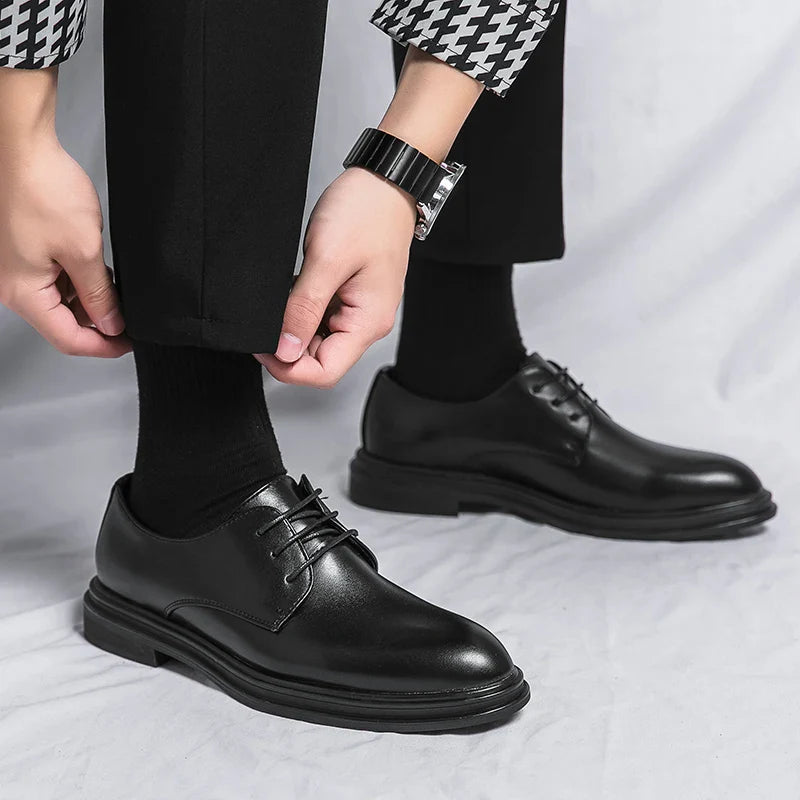 Men’s Derby Dress Shoes with Lace-Up Closure