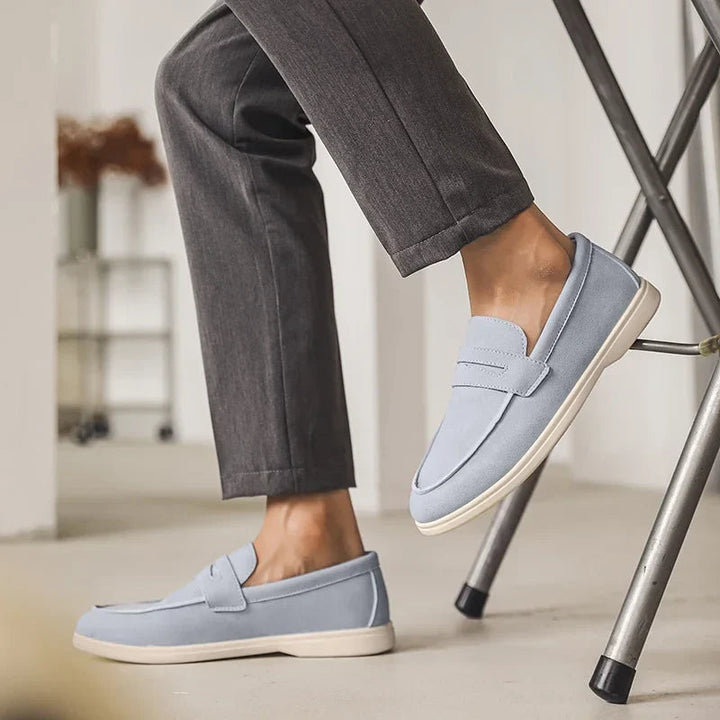 Men’s Loafers with Slip-On Design and Stitched Upper
