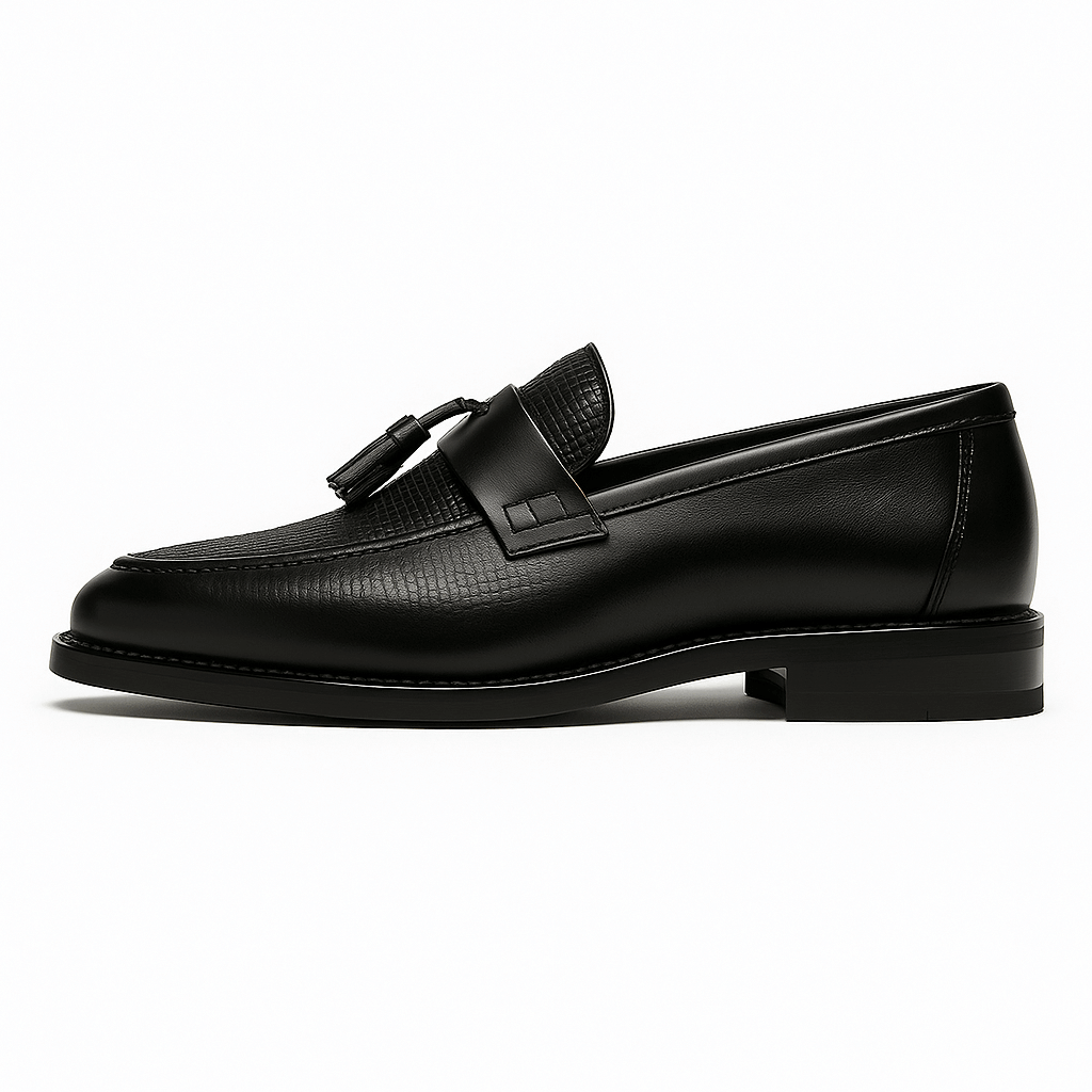 Men’s Loafers with Tassels and Woven Detailing