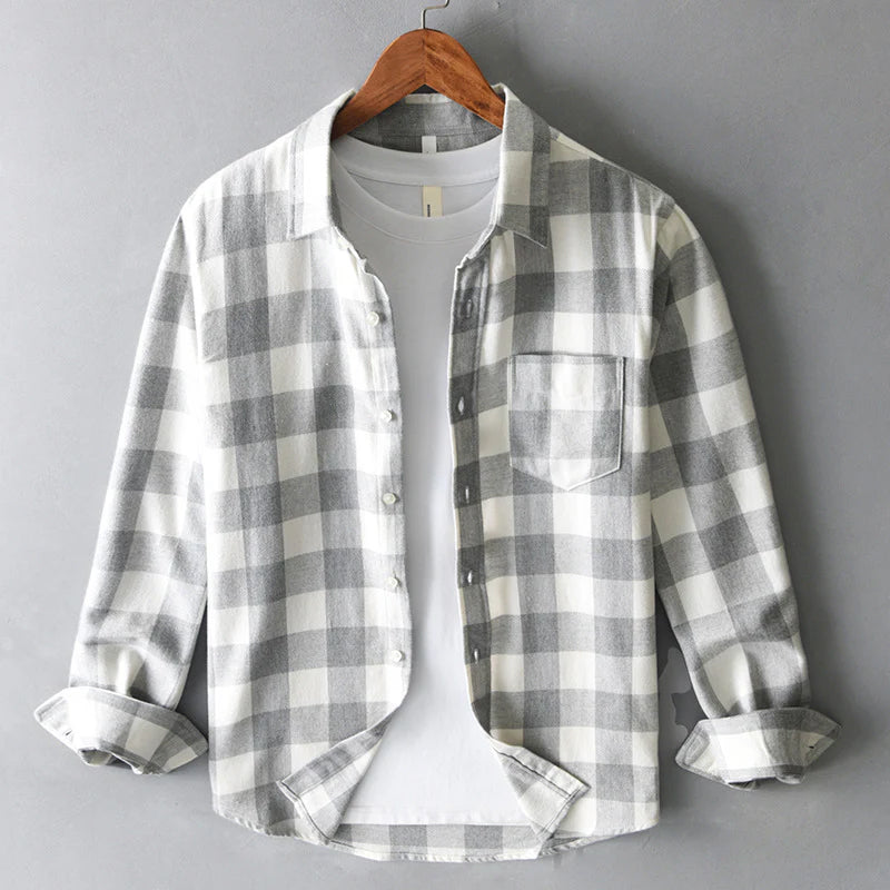 Men’s Shirt with Pointed Collar and Chest Pocket
