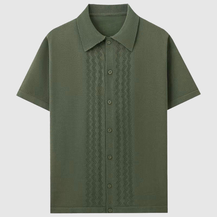 Men’s Shirt with Pointed Collar and Short Sleeve