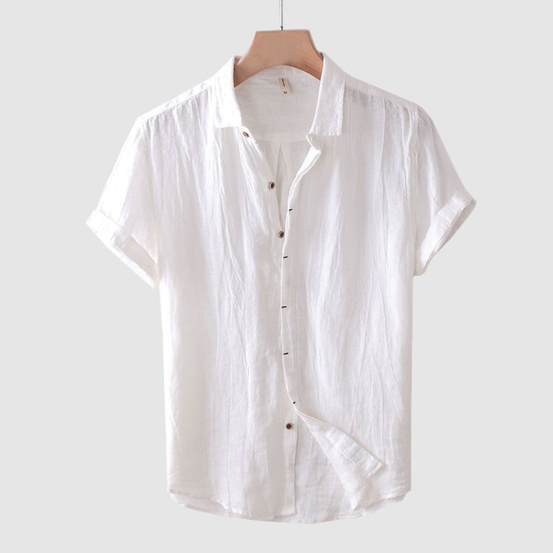 Men’s Shirt with Short Sleeves and Button Front