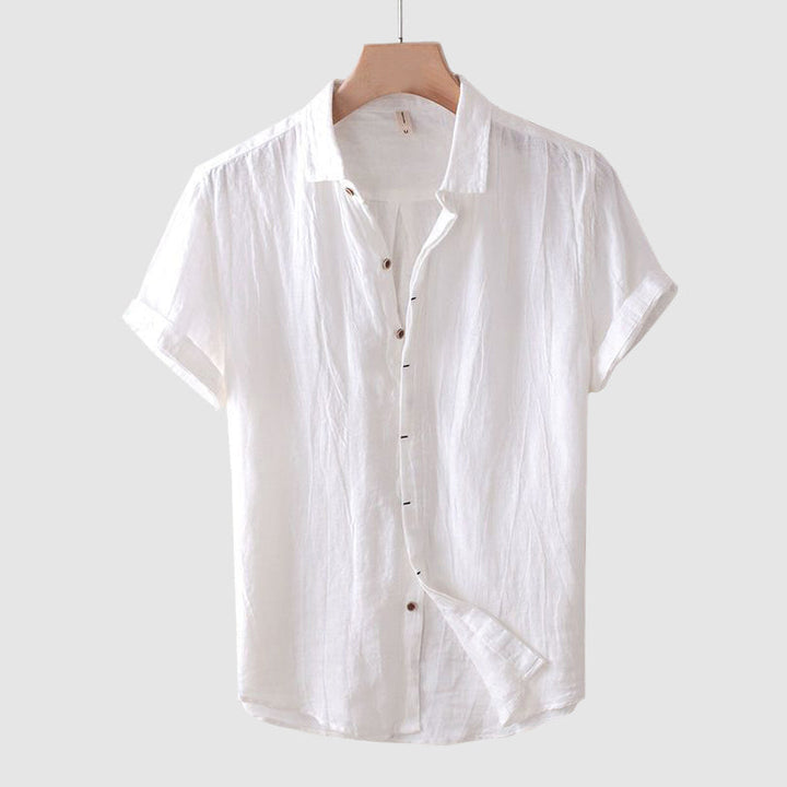 Men’s Shirt with Short Sleeves and Button Front