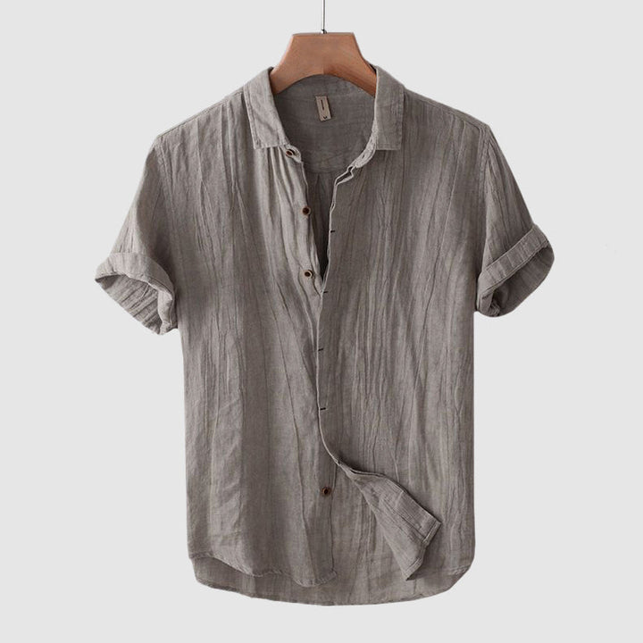 Men’s Shirt with Short Sleeves and Button Front
