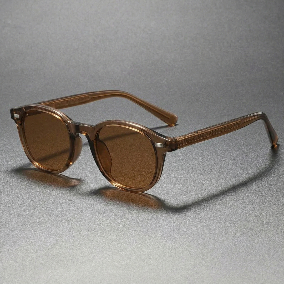 Men’s Sunglasses with Acetate Frame and Polished Finish