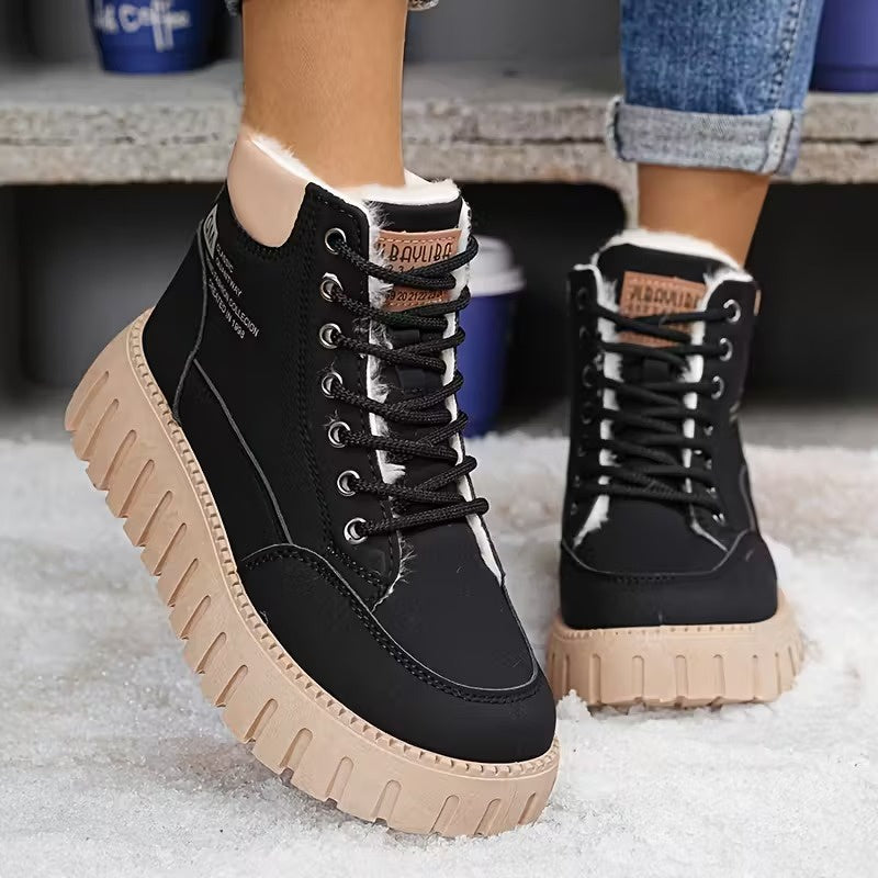 Women’s High-Top Lace-Up Winter Boots