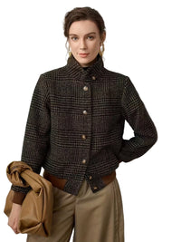 Women’s Plaid Jacket with Collar