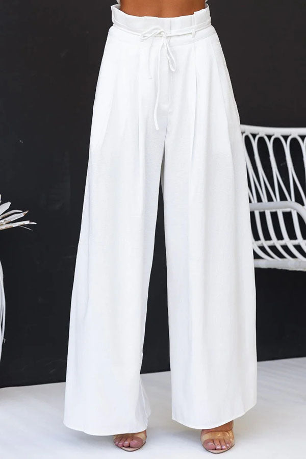 Women’s Co-Ord Set with Halter Top and Drawstring Trousers