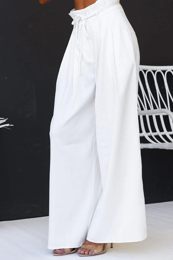 Women’s Co-Ord Set with Halter Top and Drawstring Trousers