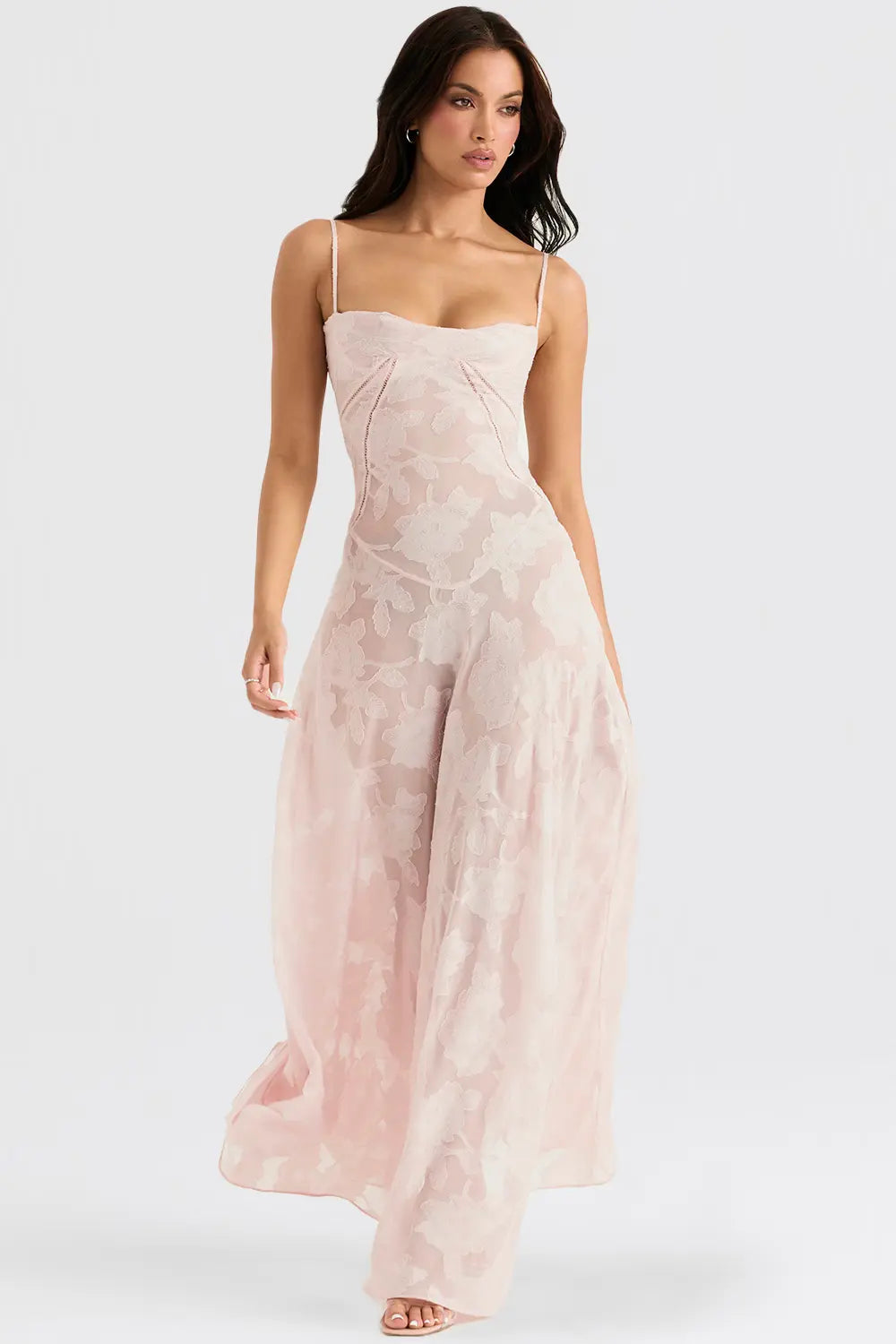 Women’s Dress with Spaghetti Straps and Lace-Up Back