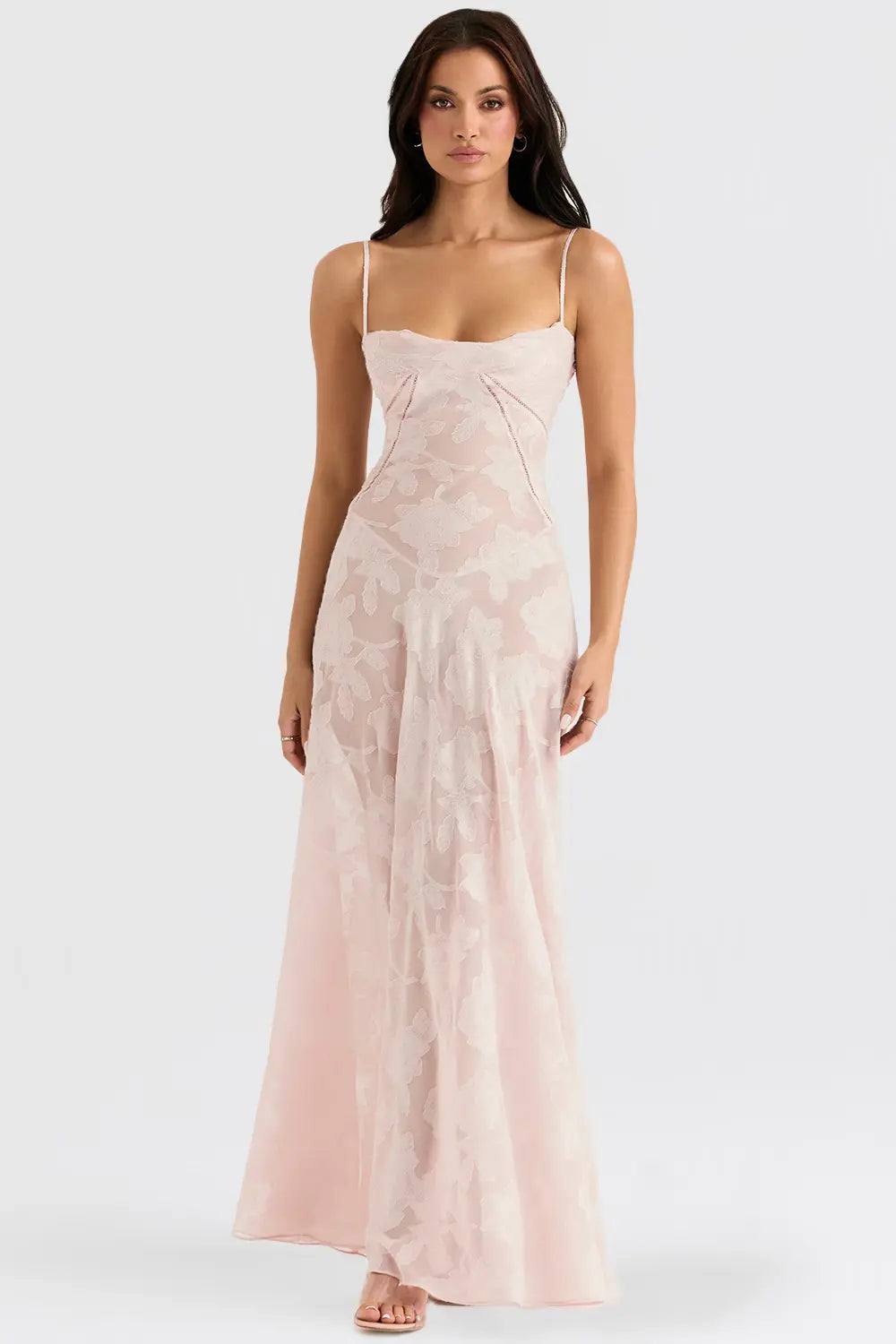 Women’s Dress with Spaghetti Straps and Lace-Up Back