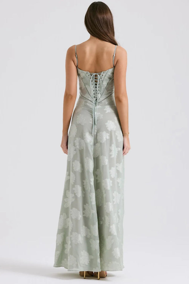 Women’s Dress with Spaghetti Straps and Lace-Up Back