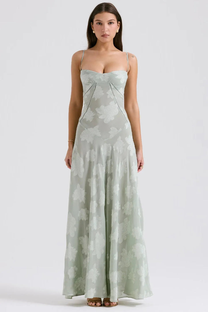 Women’s Dress with Spaghetti Straps and Lace-Up Back