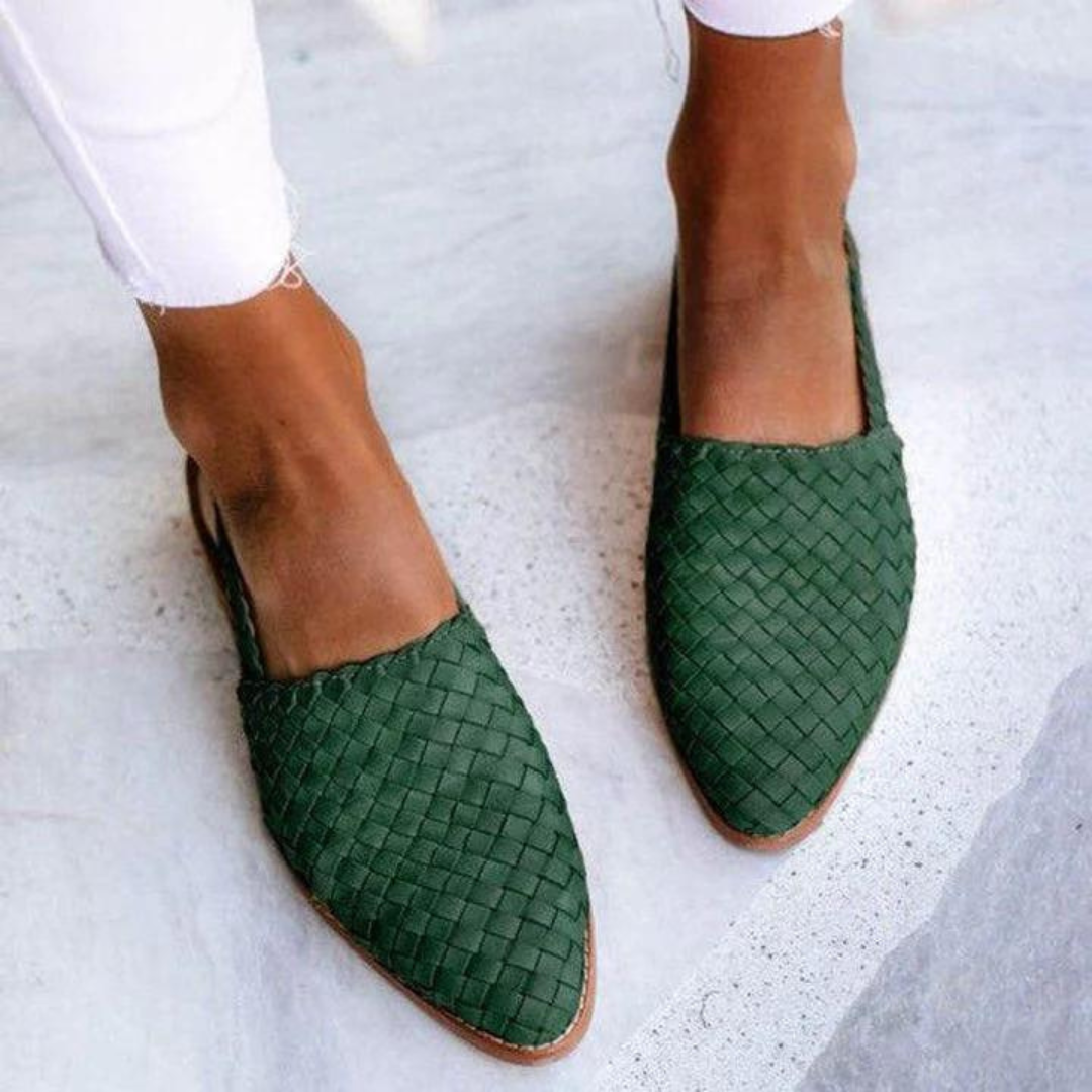 Women’s Loafers with Pointed Toe and Slingback Strap