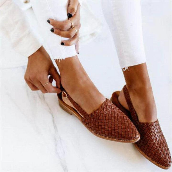 Women’s Loafers with Pointed Toe and Slingback Strap