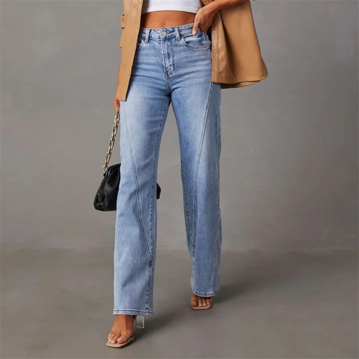 Women’s Jeans with Button Closure and Back Pockets