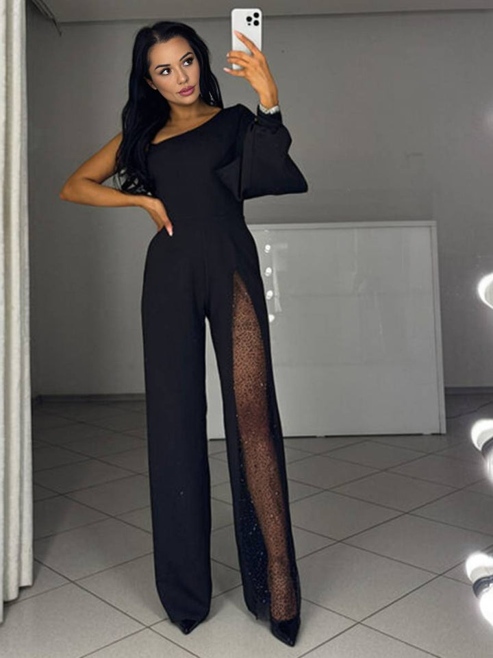 Women’s Jumpsuit with One-Shoulder Neckline