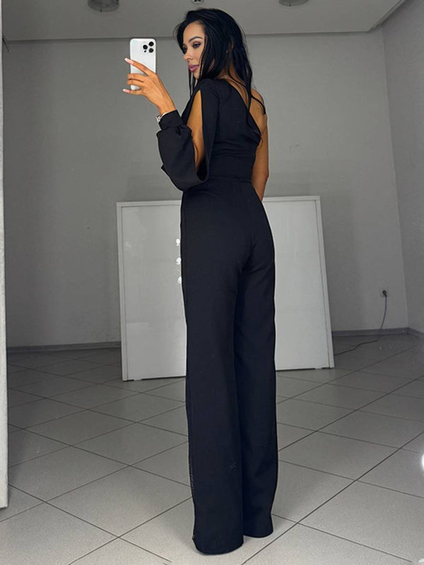 Women’s Jumpsuit with One-Shoulder Neckline