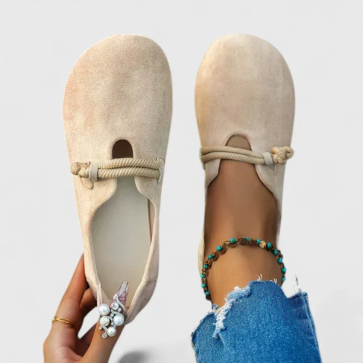 Women’s Loafers with Slip-On Design and Decorative Knot