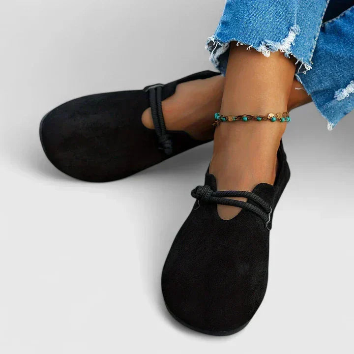 Women’s Loafers with Slip-On Design and Decorative Knot