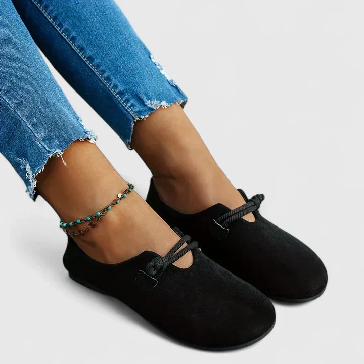 Women’s Loafers with Slip-On Design and Decorative Knot
