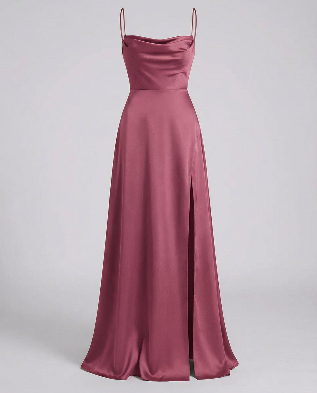 Women’s Maxi Dress with Cowl Neckline and Lace-Up Back