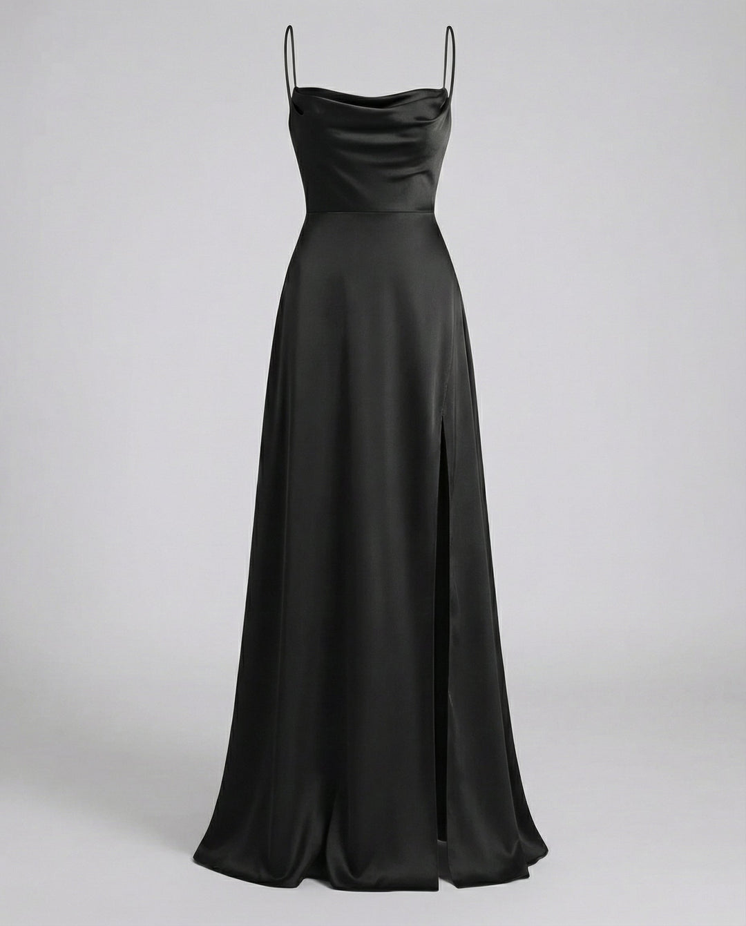 Women’s Maxi Dress with Cowl Neckline and Lace-Up Back