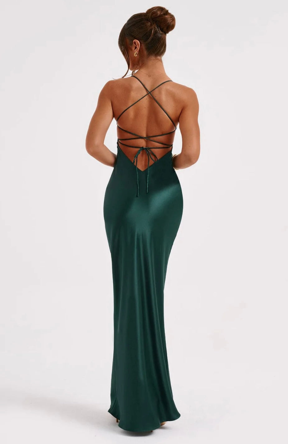 Women’s Maxi Dress with Spaghetti Straps and Panel Seams