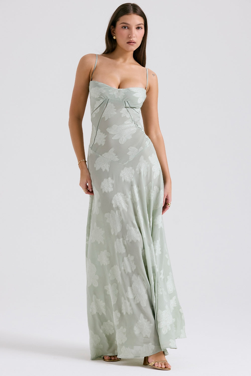 Women’s Maxi Dress with Straps and Cutout Back Detail