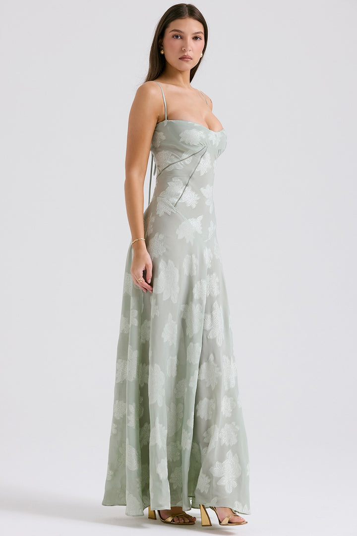 Women’s Maxi Dress with Straps and Cutout Back Detail