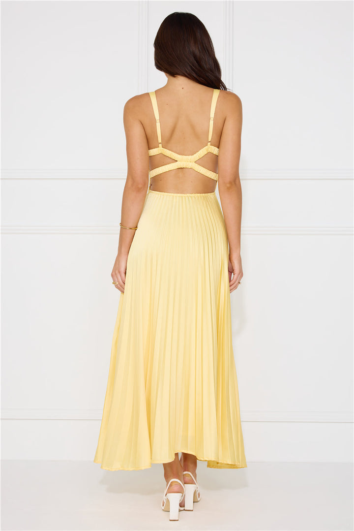Women’s Maxi Dress with V-Neck and Crossed Back Straps
