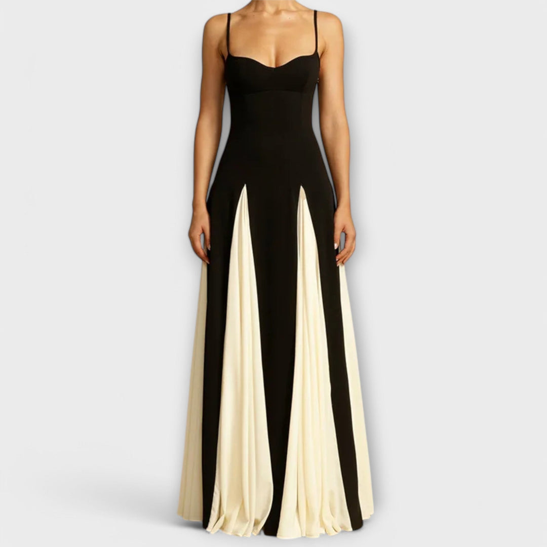 Women’s Maxi Sundress with Spaghetti Straps and Panel Seams