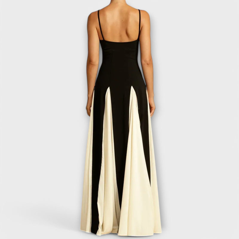 Women’s Maxi Sundress with Spaghetti Straps and Panel Seams