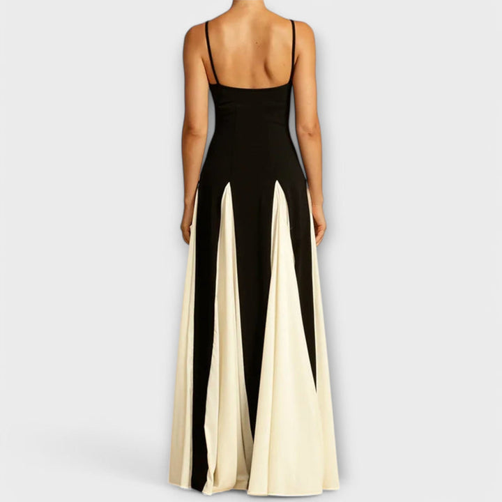 Women’s Maxi Sundress with Spaghetti Straps and Panel Seams