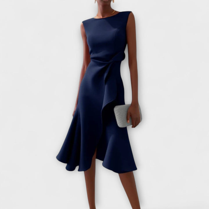 Women’s Midi Dress with Sleeveless Cut