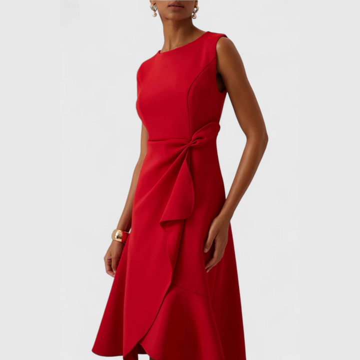 Women’s Midi Dress with Sleeveless Cut