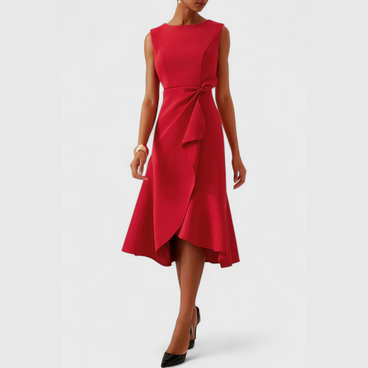 Women’s Midi Dress with Sleeveless Cut