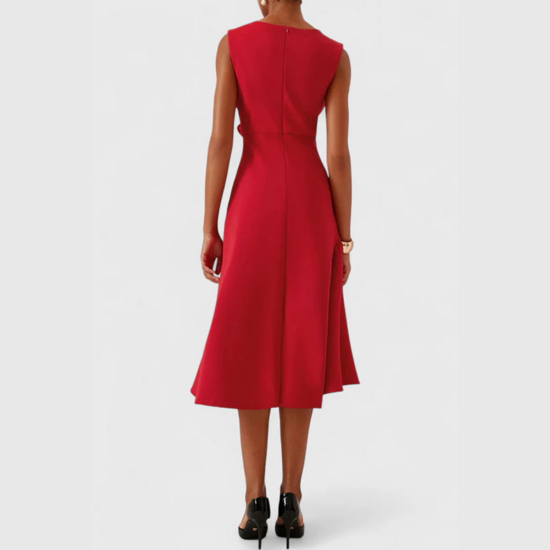 Women’s Midi Dress with Sleeveless Cut