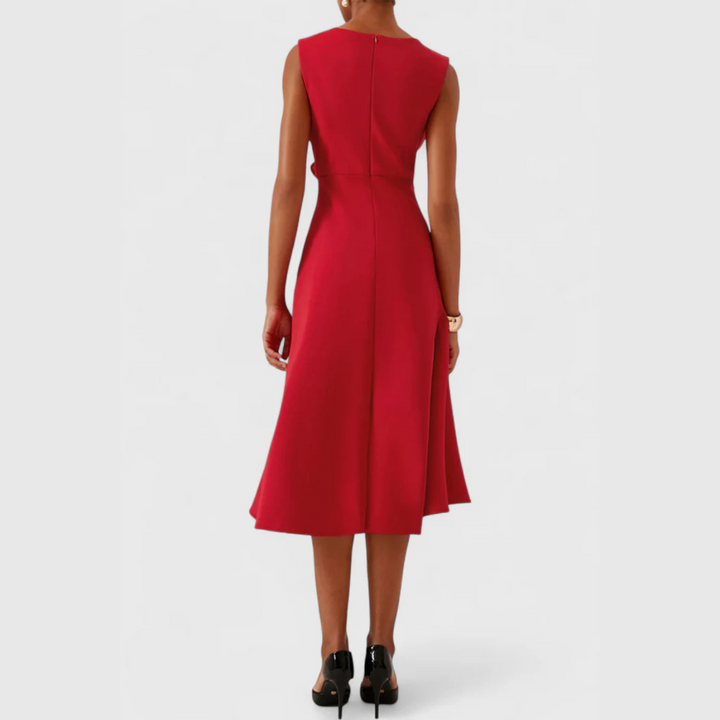 Women’s Midi Dress with Sleeveless Cut