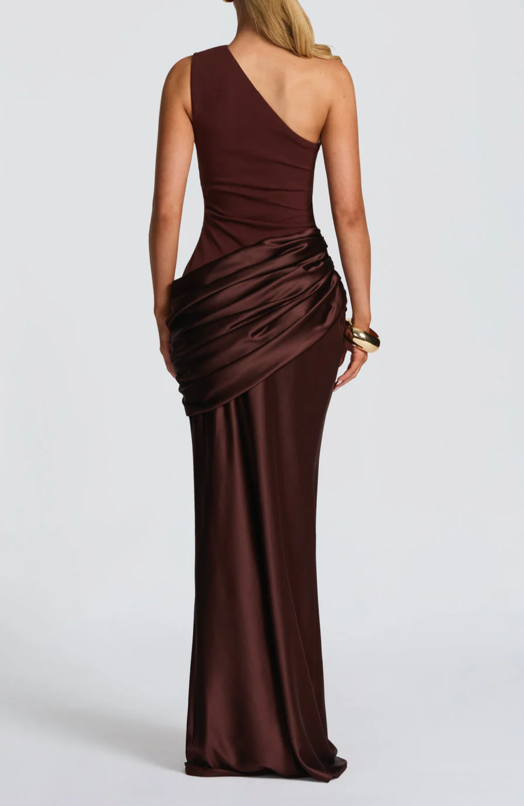 Women’s One Shoulder Maxi Dress with Asymmetrical Neckline