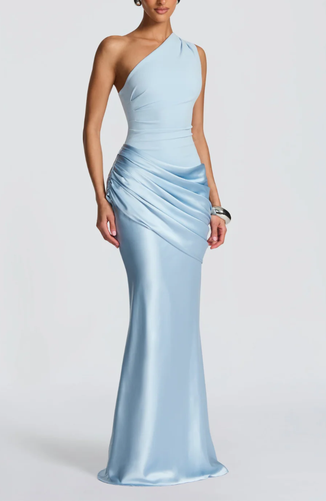 Women’s One Shoulder Maxi Dress with Asymmetrical Neckline