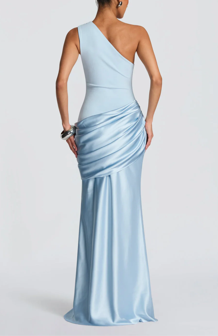 Women’s One Shoulder Maxi Dress with Asymmetrical Neckline