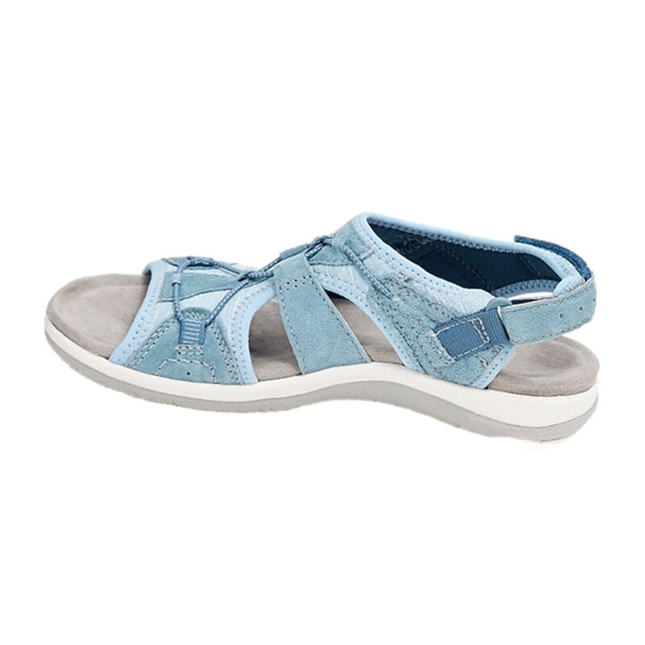 Women’s Sandals with Open Toe and Hook-and-Loop Strap