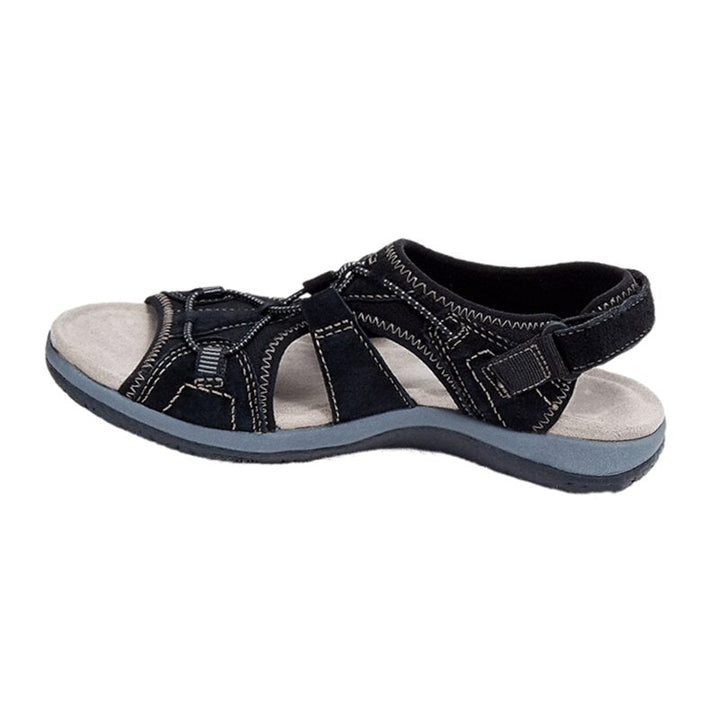 Women’s Sandals with Open Toe and Hook-and-Loop Strap
