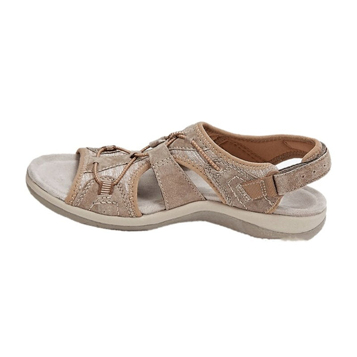 Women’s Sandals with Open Toe and Hook-and-Loop Strap