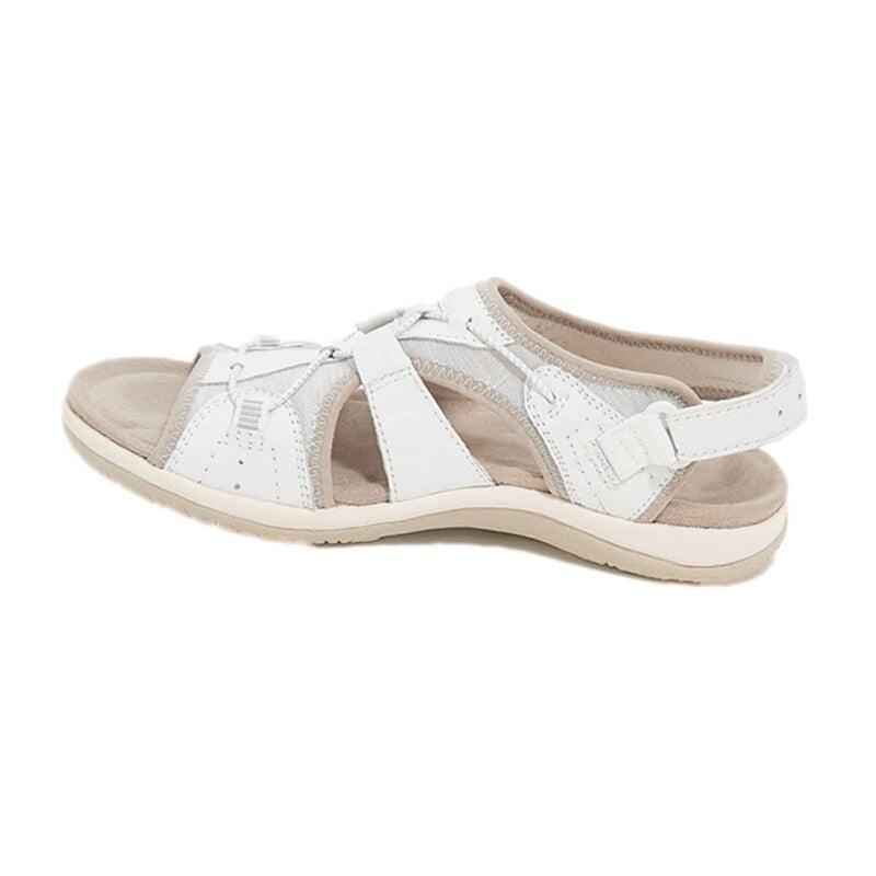 Women’s Sandals with Open Toe and Hook-and-Loop Strap