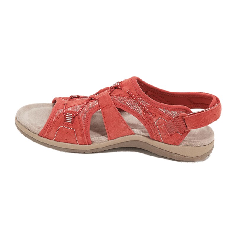Women’s Sandals with Open Toe and Hook-and-Loop Strap