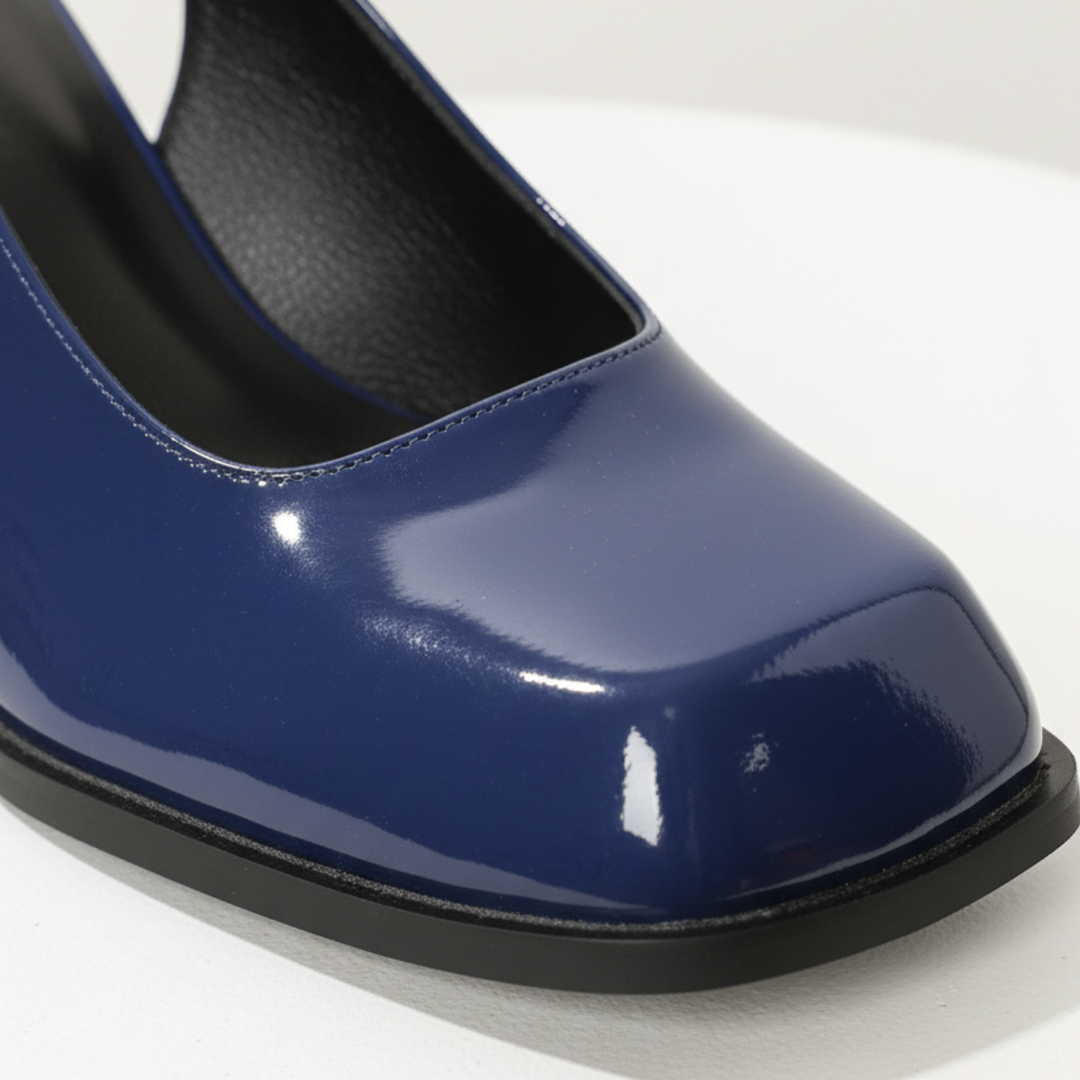 Women’s Slingback Block Heels with Square Toe